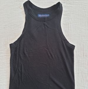Aeropostale Black Ribbed Tank Top